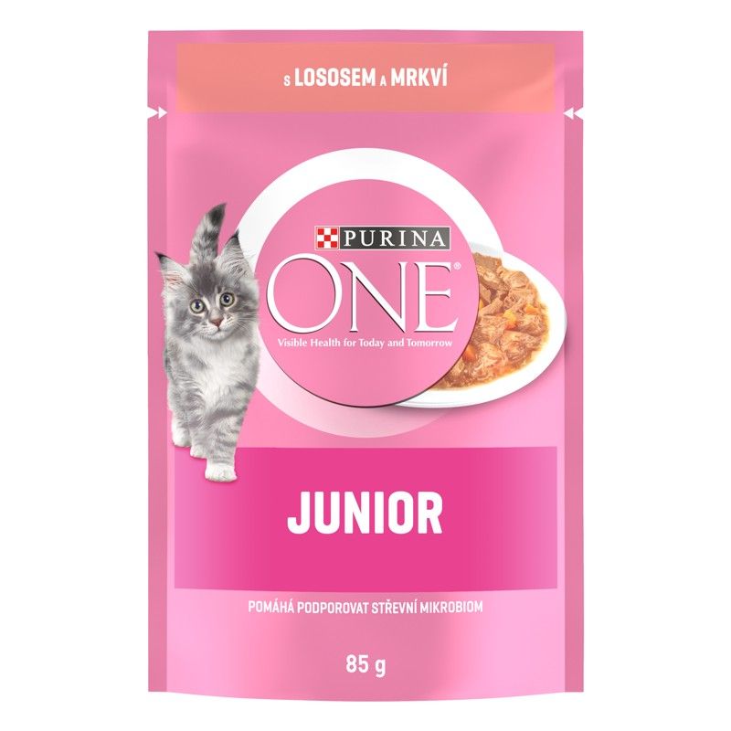 PURINA ONE JUNIOR mini fileti s lososom i mrkvom u umaku 85 g
