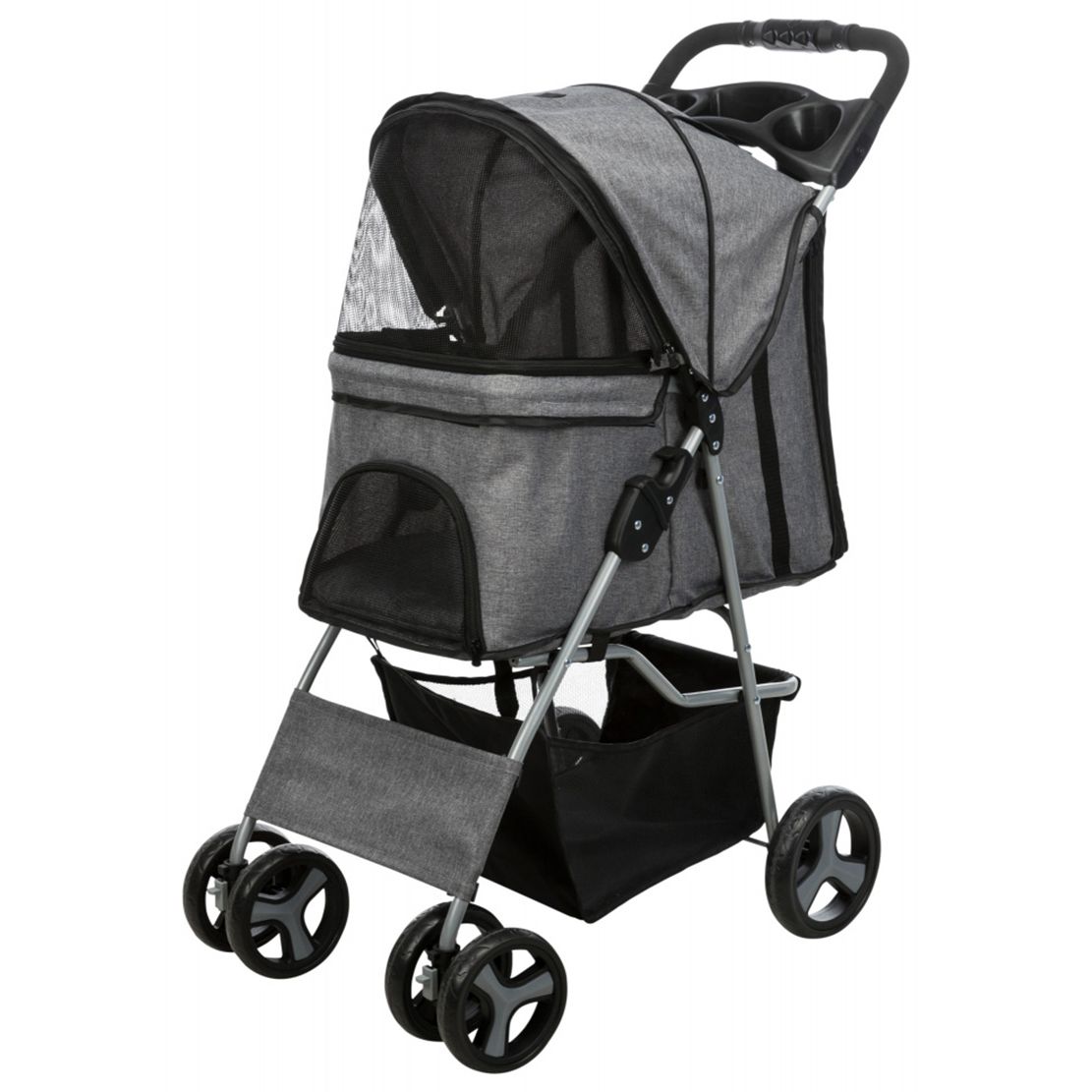 Kolica za pse i mačke Buggy 47 x 100 x 80 cm, siva