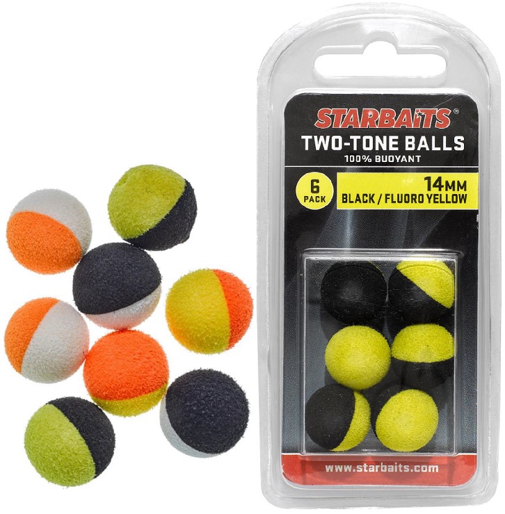 Starbaits Two Tones Balls (plutajuca kuglica) 14mm 6kom narancasta/bijela
