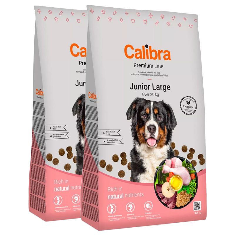 Calibra Dog Premium Line Junior Large 2 x 12 kg