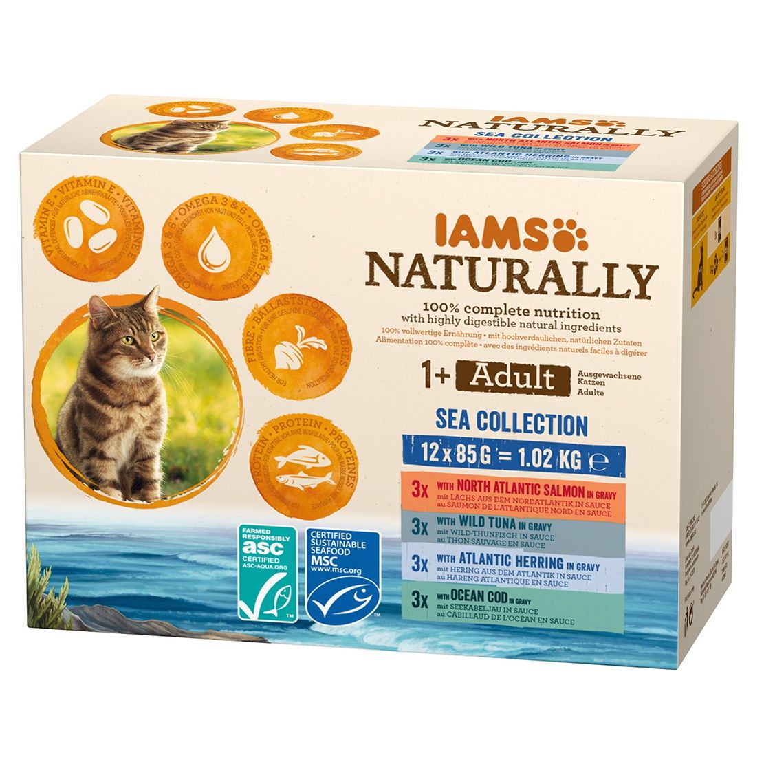 IAMS Naturally Adult Sea Collection 12 x 85 g
