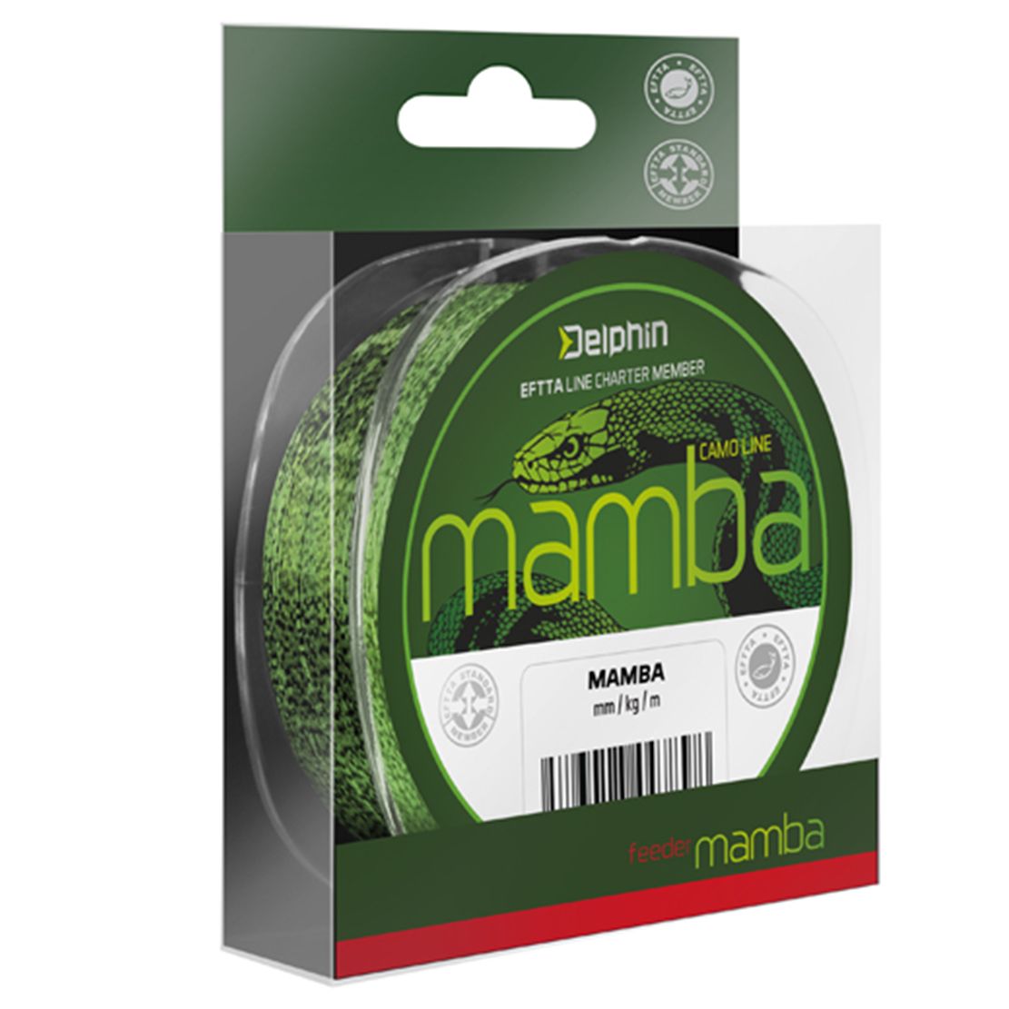 Flaks Delphin MAMBA Feeder / kamuflaža 0,16mm 5,5lbs 200m