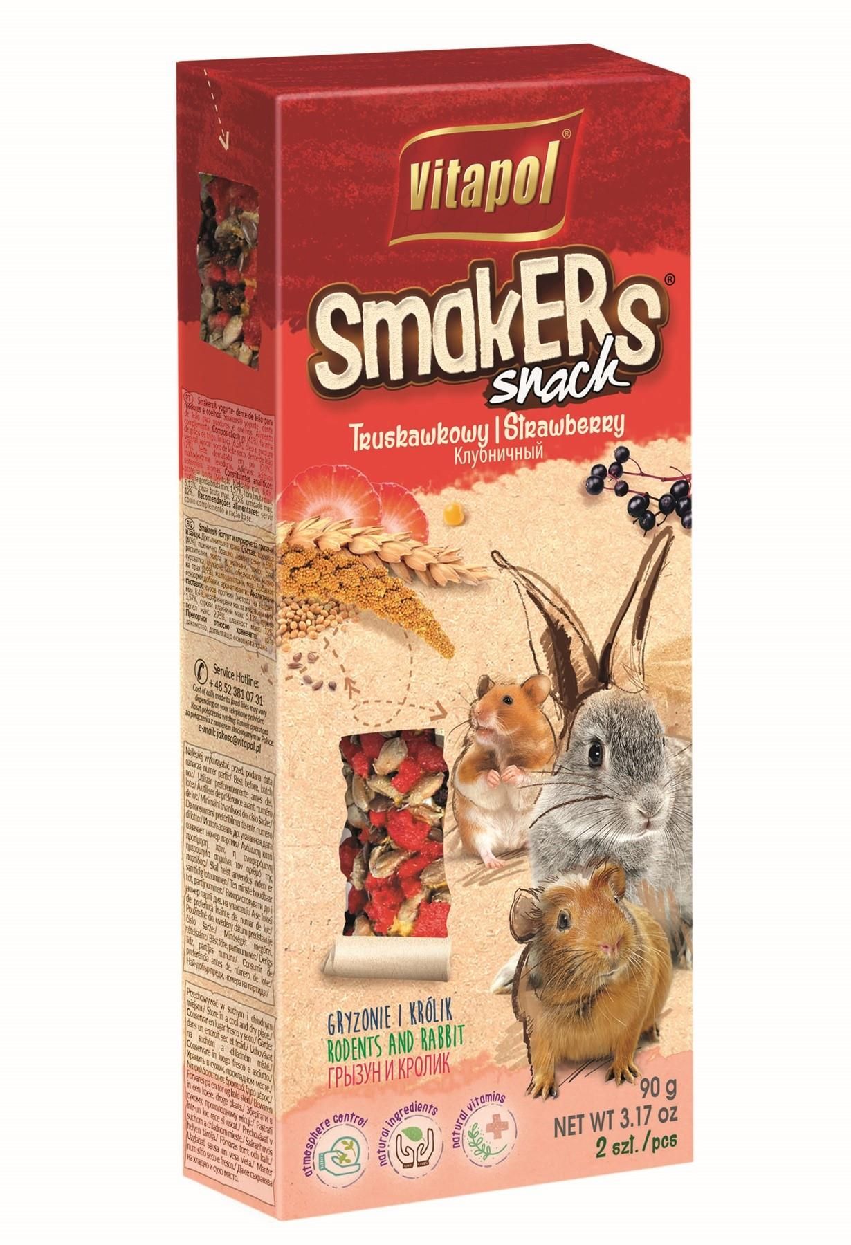 Vitapol Smakers Jagode štapići za glodavce 90g