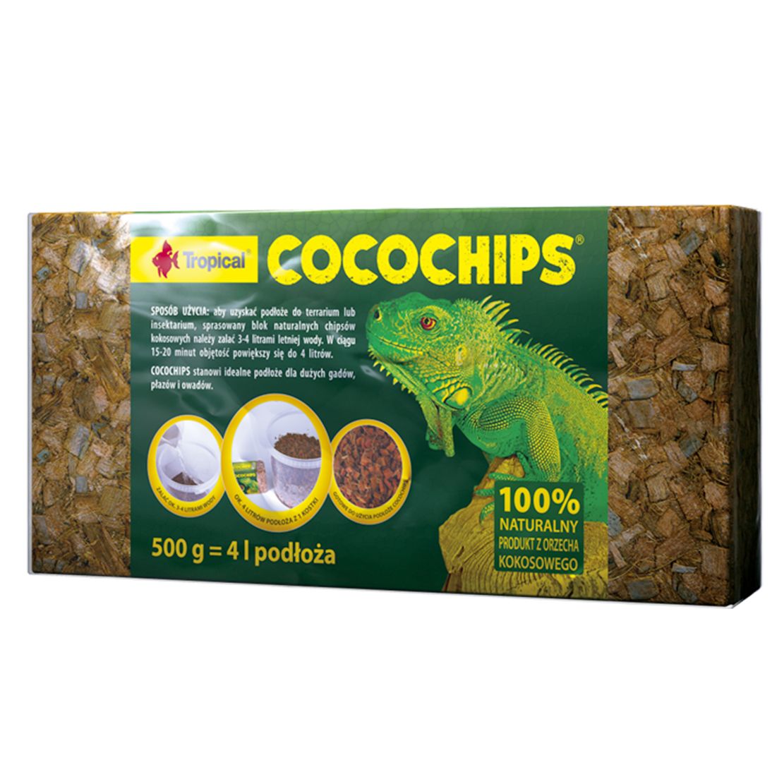 Prirodna kokosova podloga za terarij 500g