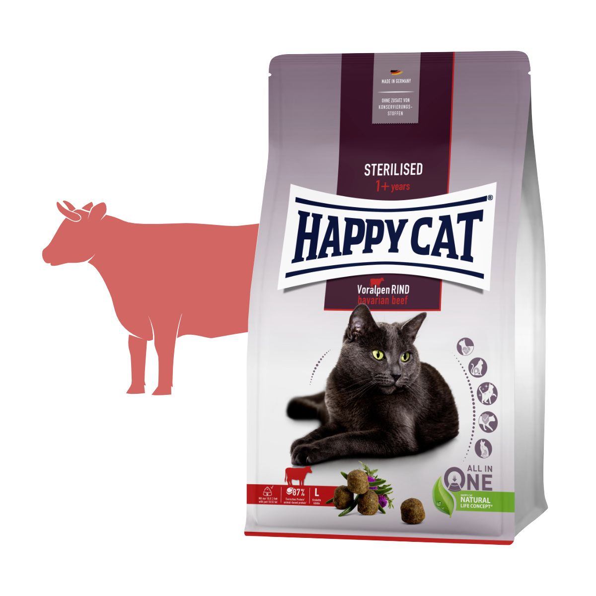 Happy Cat Sterilised Voralpen-Govedina 4 kg