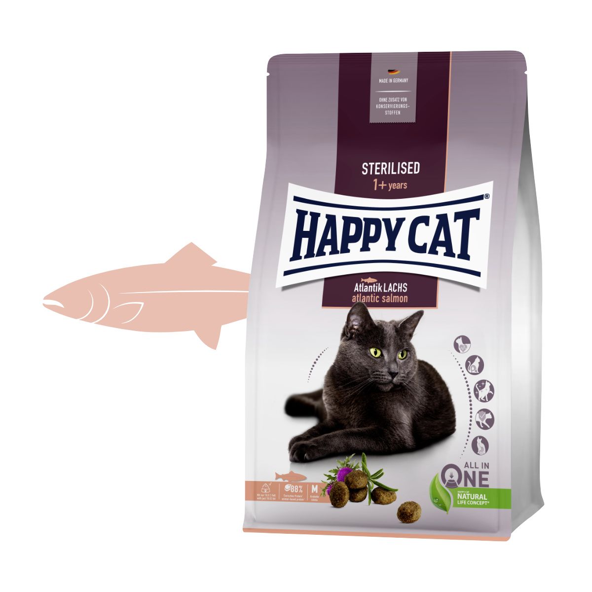 Happy Cat Sterilised Atlantik-Lososi 10 kg