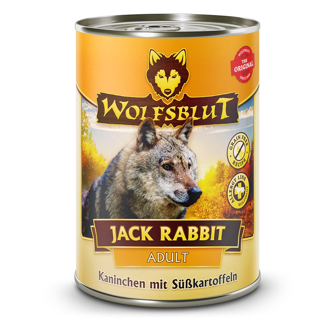 Konzerva WOLFSBLUT Jack Rabbit – zec i slatki krumpir 395 g