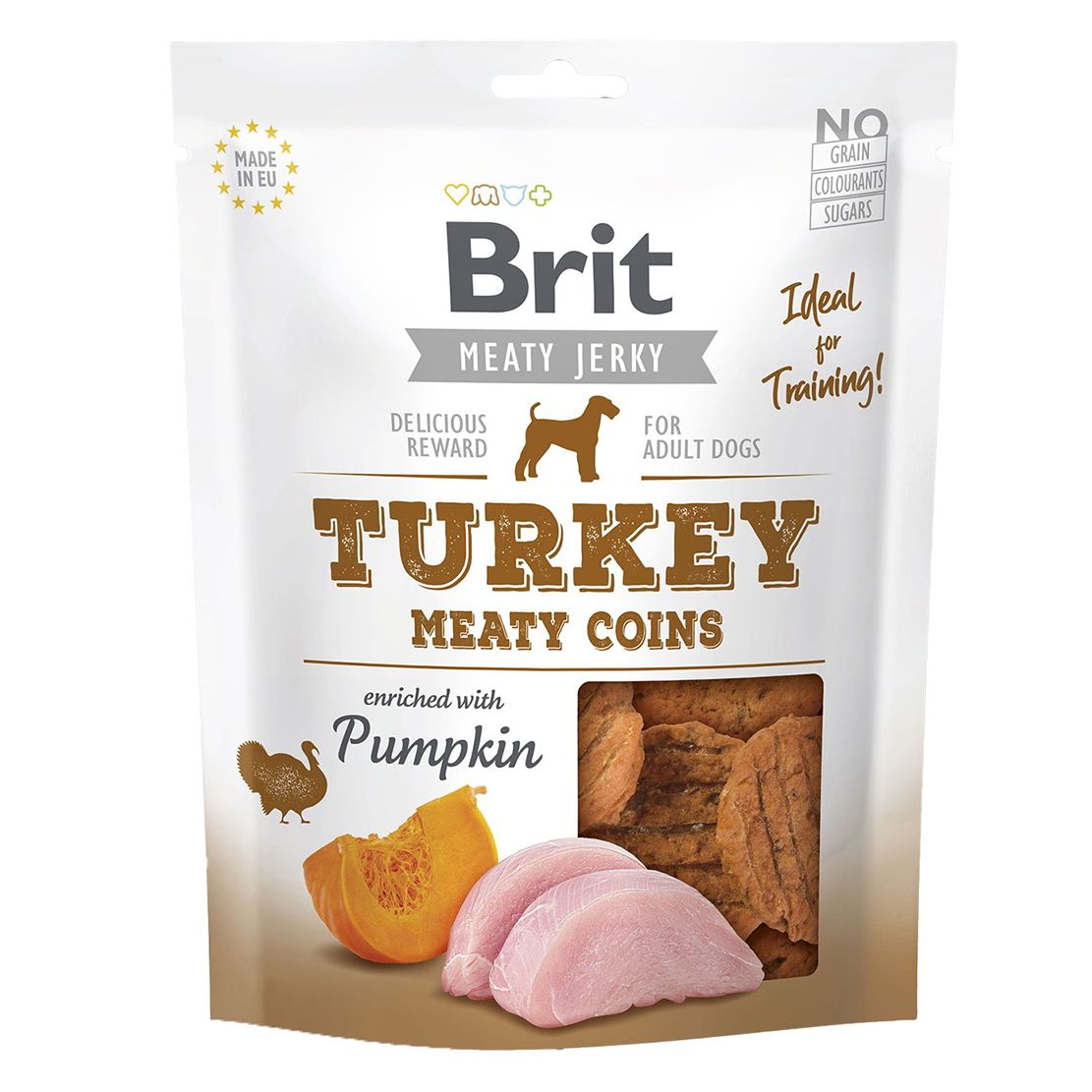 Brit Jerky Puretina Mäsové Mince 200 g