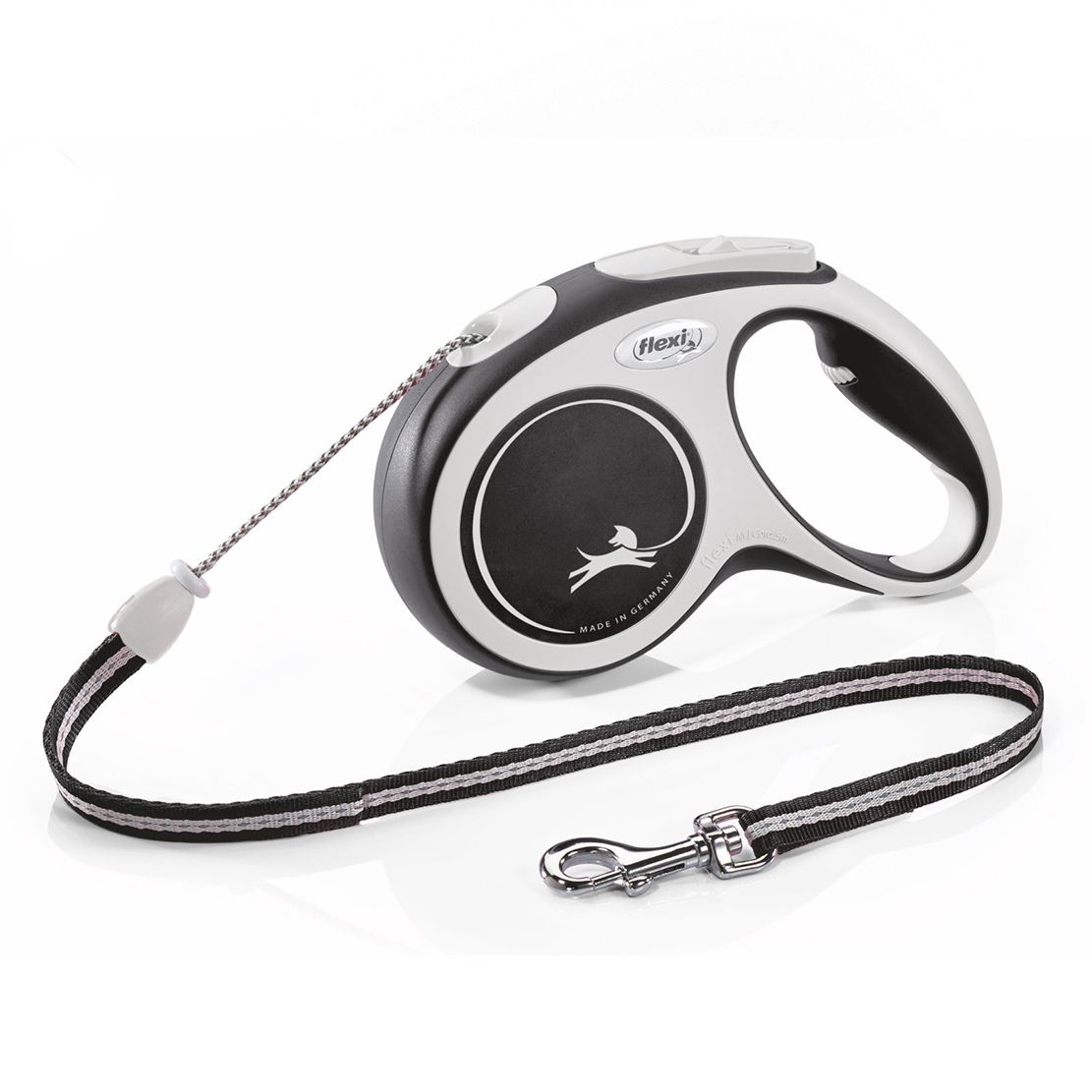 Flexi NEW COMFORT povodac M do 20kg, 5m uže – crna