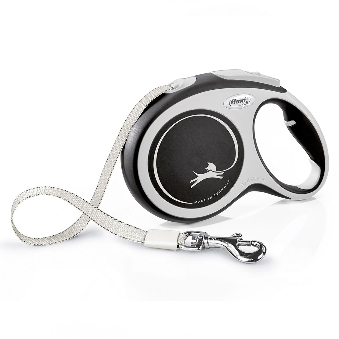 Flexi NEW COMFORT povodac L do 50kg, 8m trak – crna