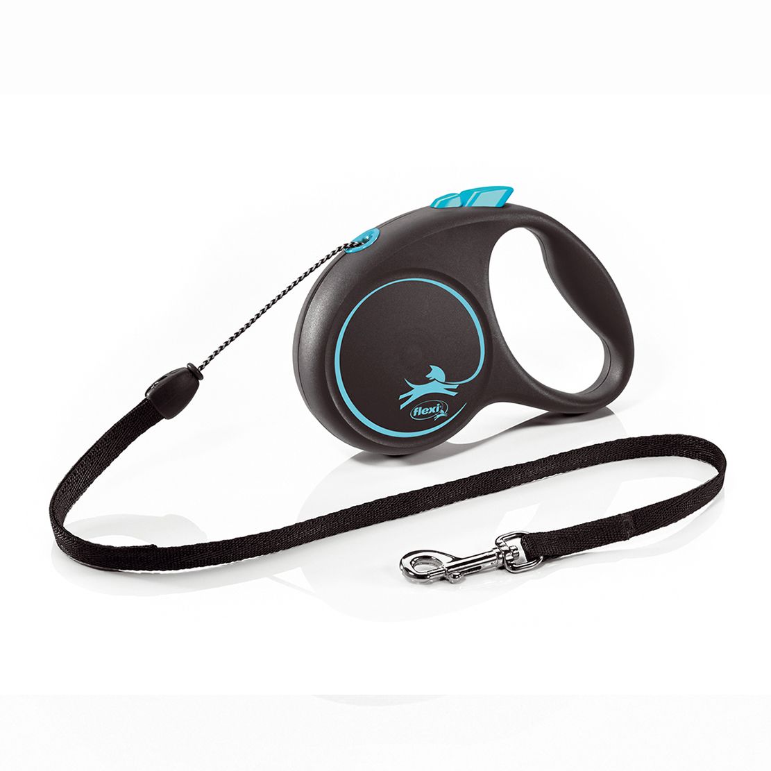 Flexi Black Design povodac S do 12kg, 5m uže - plava