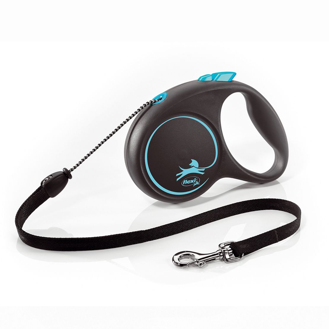Flexi Black Design povodac M do 20kg, 5m uže - plava