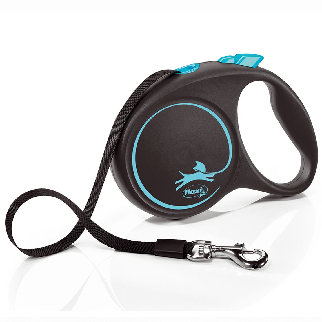 Flexi Black Design povodac L do 50kg, 5m trak – plavi