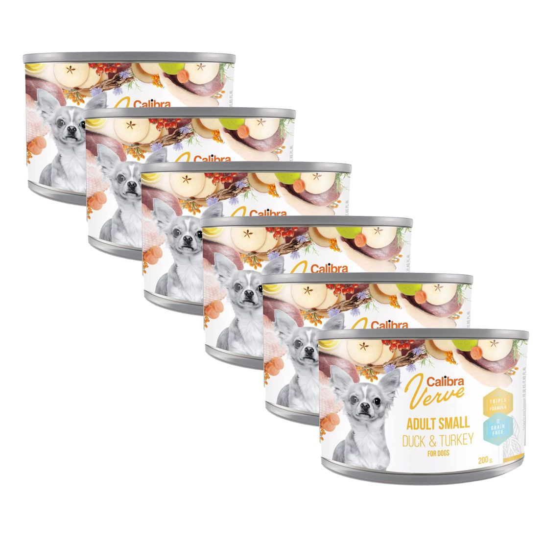 Calibra Dog Verve GF Adult Small Duck & Turkey 6 x 200 g