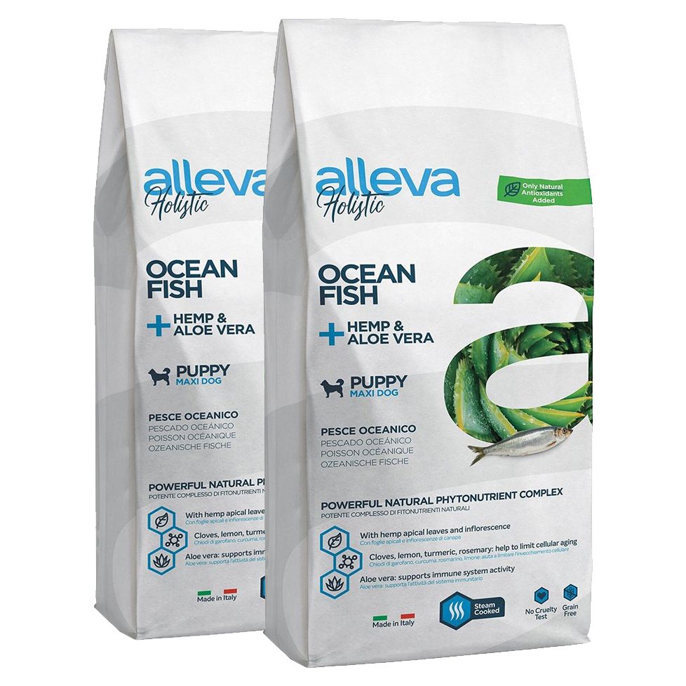 Alleva HOLISTIC dog ocean fish puppy maxi 2 x 12 kg
