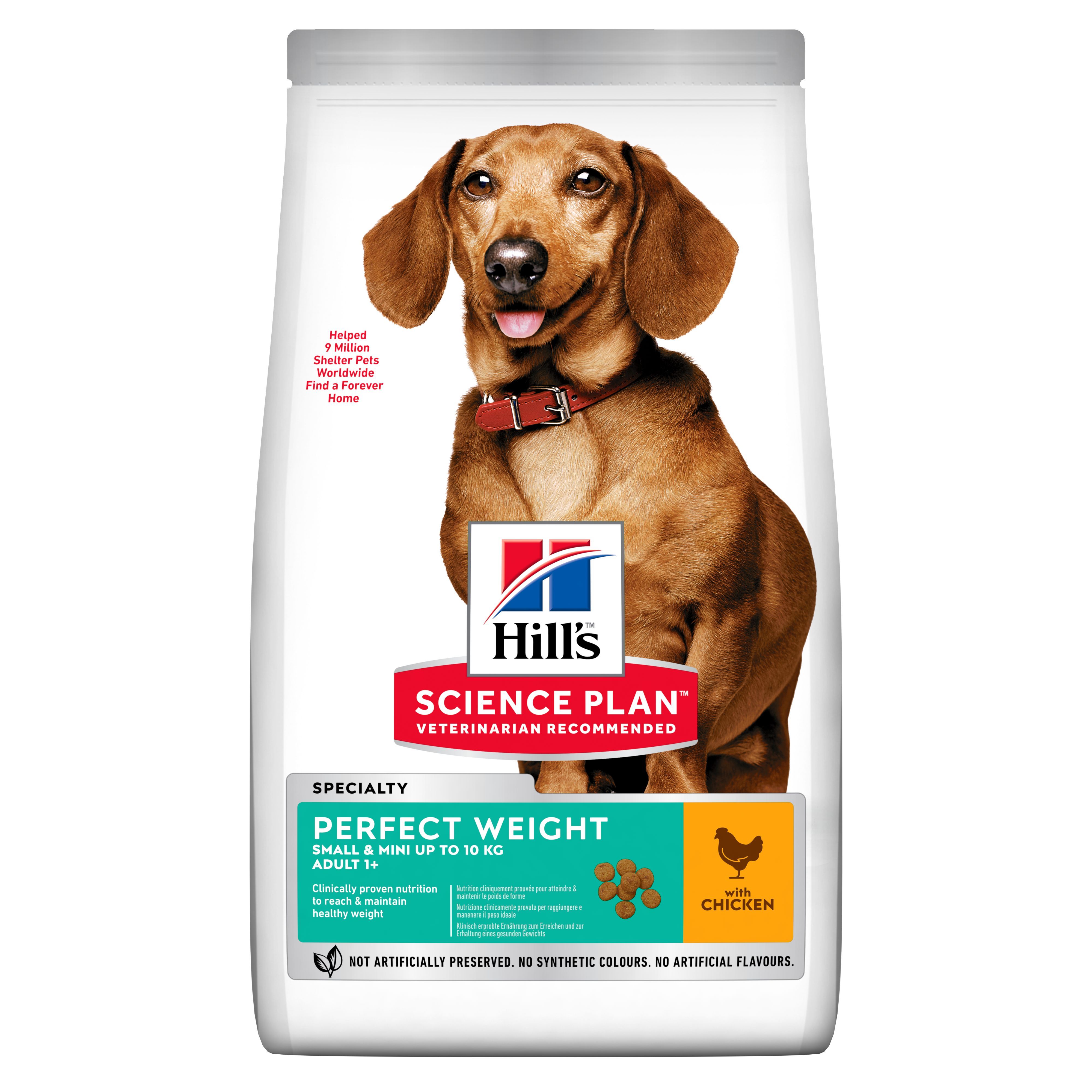 Hill's Science Plan Perfect Weight za male odrasle pse s piletinom 1,5 kg