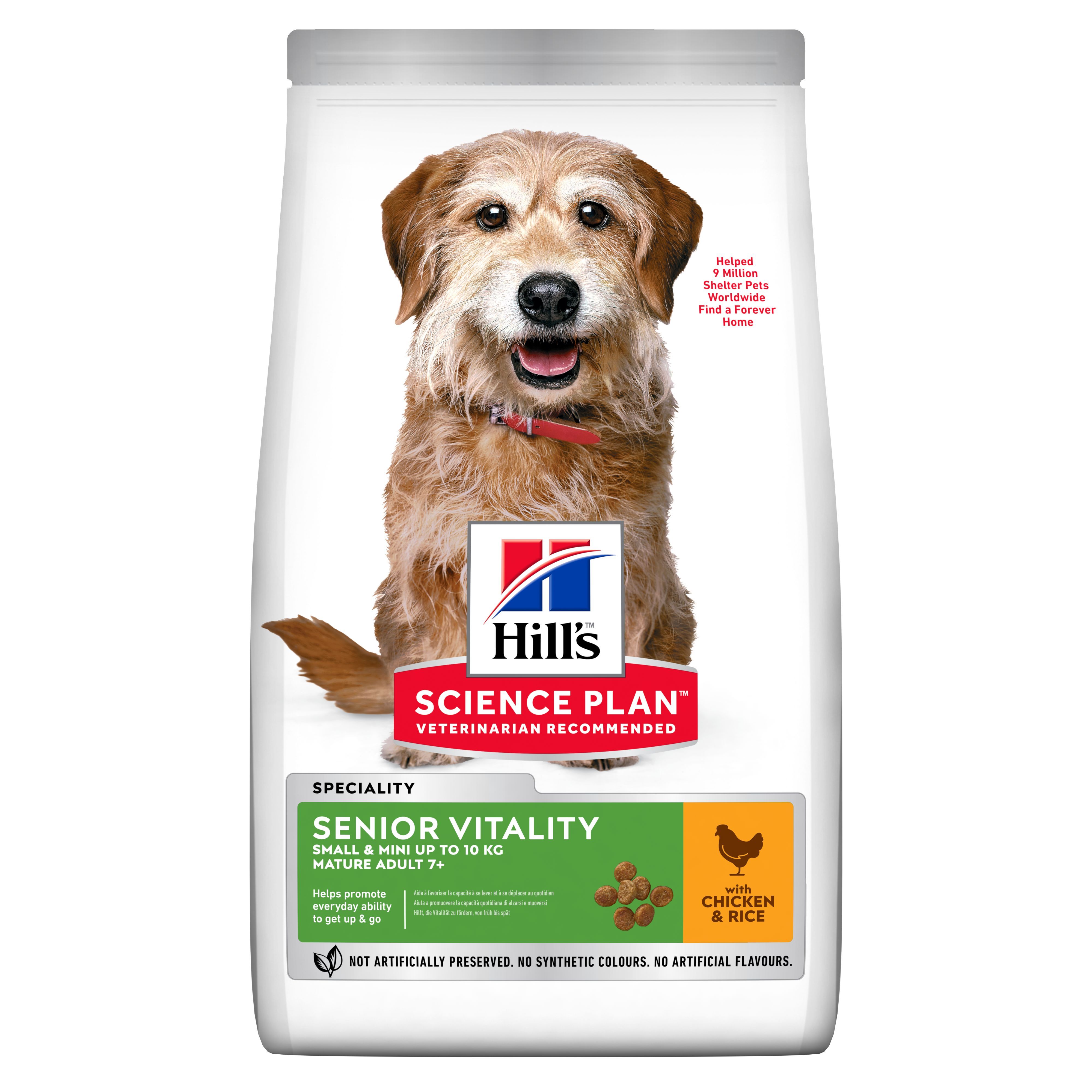 Hill's Science Plan Senior Vitality za male starije pse s piletinom i rižom 1,5 kg