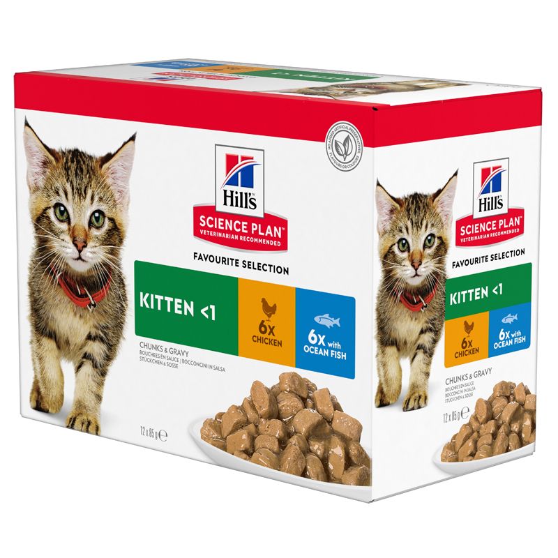 Hill's Science Plan Feline Kitten Piletina & Morska Riba 12 x 85g