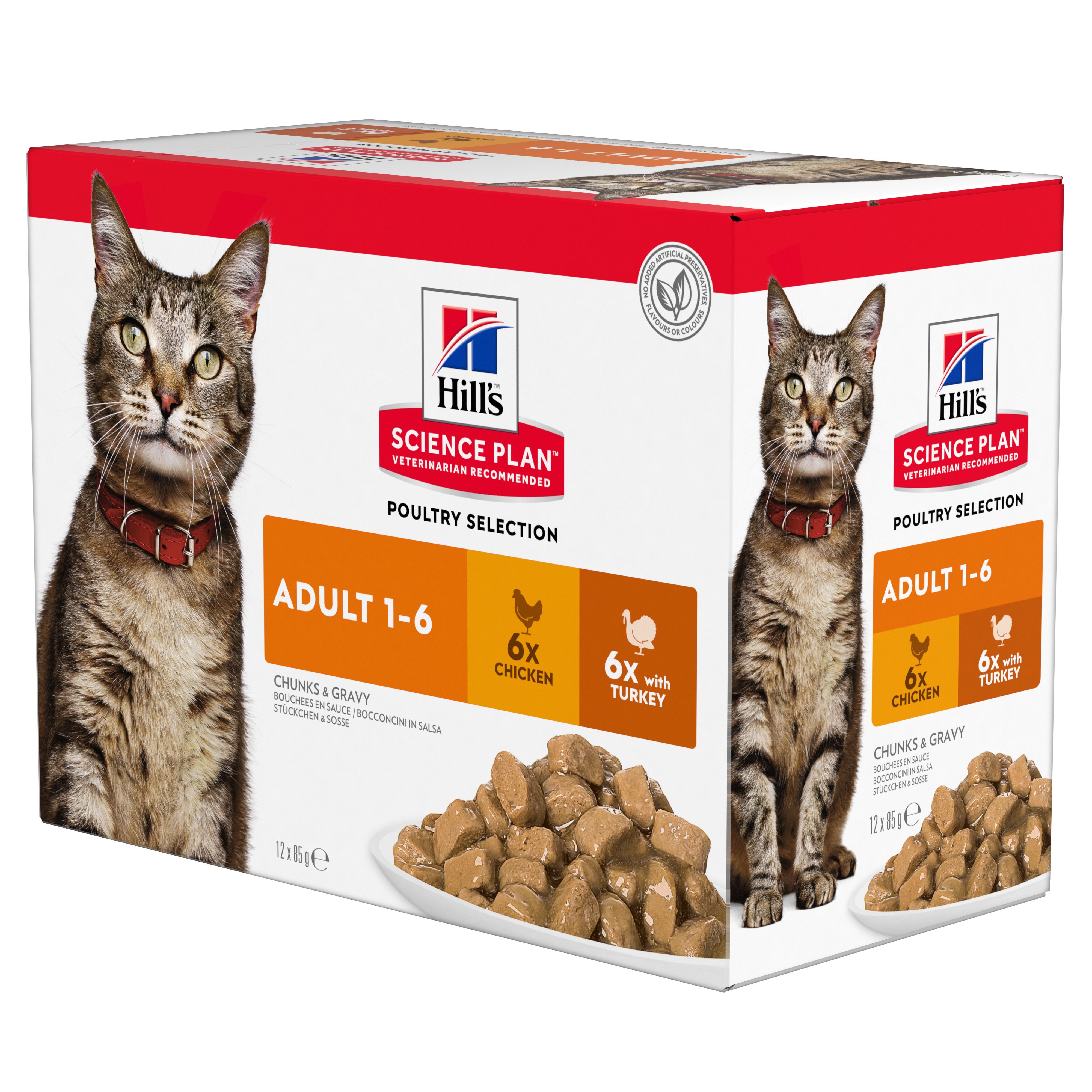 Hill's Science Plan Feline Adult Piletina i Puretina 12 x 85g