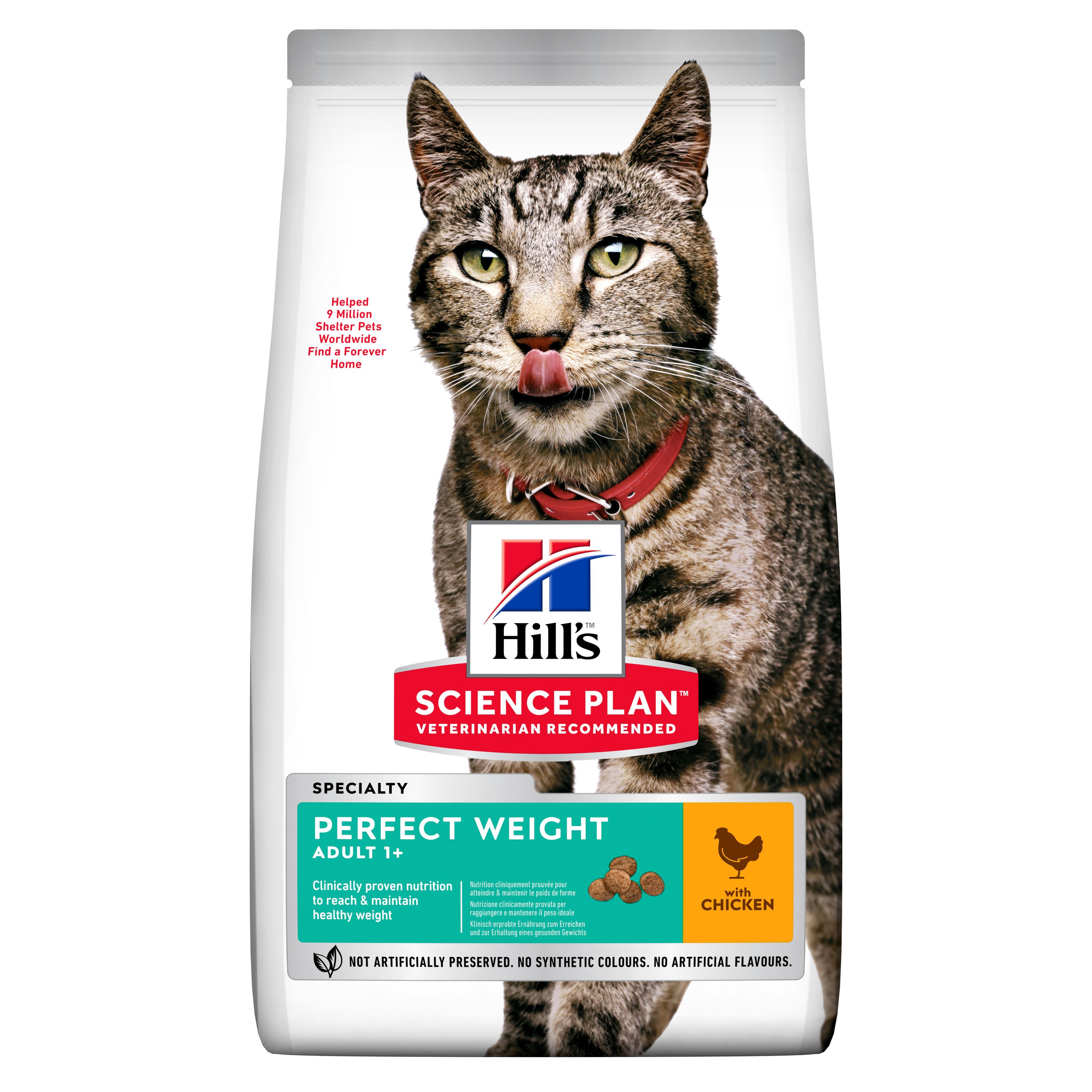 Hill's Science Plan Perfect Weight suho krmivo za odrasle mačke s piletinom 7 kg