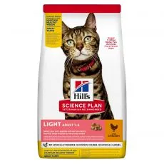 Hill's Science Plan Light suho krmivo za odrasle mačke s piletinom 10 kg