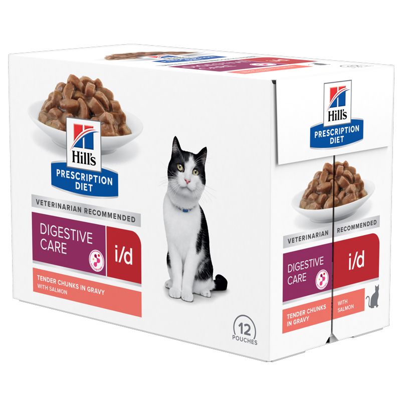 Hill's Prescription Diet i/d Njega probave vrećica za mačke losos 12 x 85 g