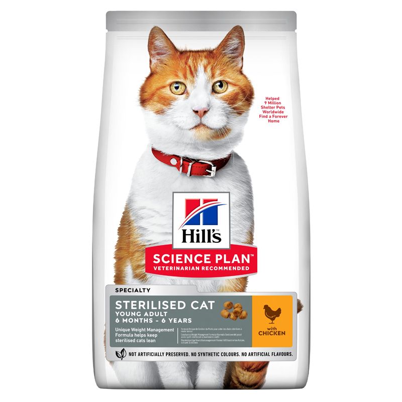 Hill's Science Plan Feline Young Adult Sterilizirane Mačke Piletina 3 kg