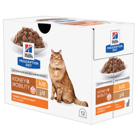 Hill's Prescription Diet k/d + Mobility Njega bubrega za mačke 12 x 85 g