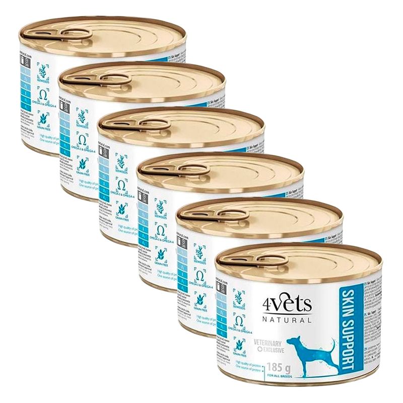 4Vets Natural Veterinary Exclusive SKIN SUPPORT 6 x 185 g