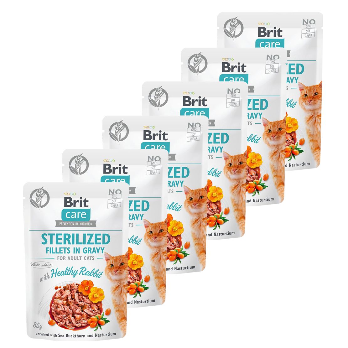 Brit Care Cat Sterilized Healthy Rabbit 6 x 85 g