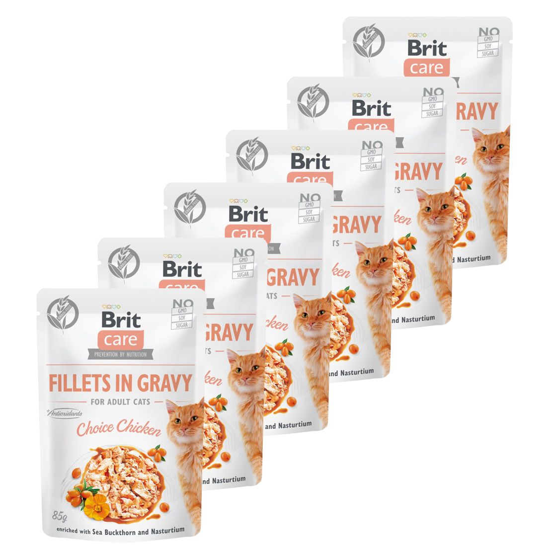 Brit Care Cat Fillets in Gravy Choice Chicken 6 x 85 g