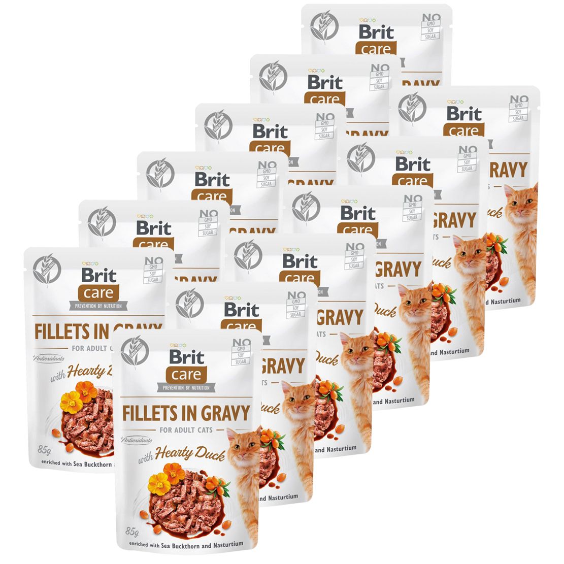 Brit Care Cat Fillets in Gravy Hearty Duck 12 x 85 g