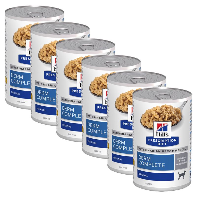 Hill's Prescription Diet Derm Complete Alergija i njega kože za pse 6 x 370 g