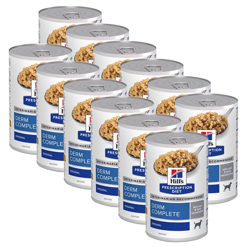Hill's Prescription Diet Derm Complete Alergija i njega kože za pse 12 x 370 g