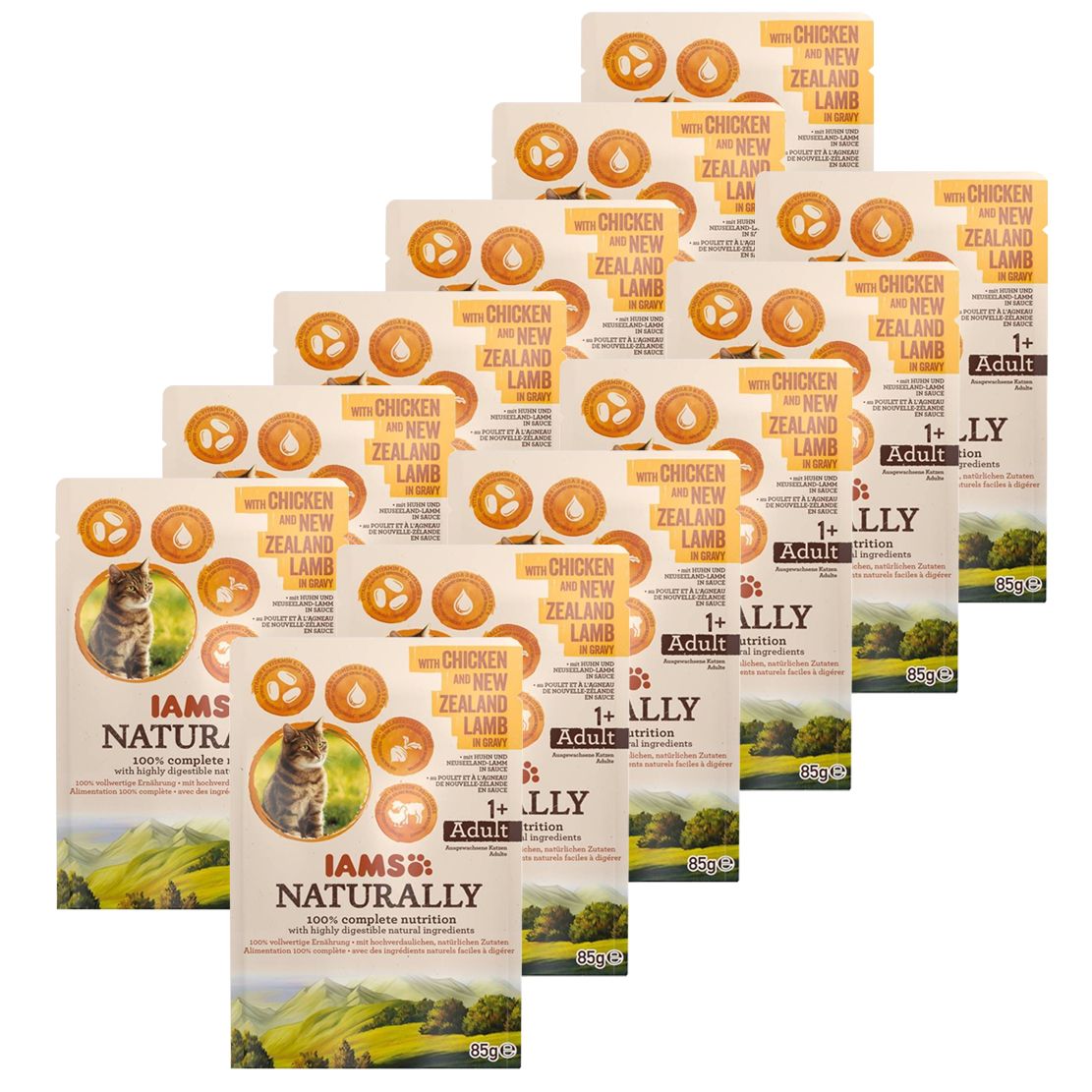 IAMS Naturally Chicken & Lamb 12 x 85 g