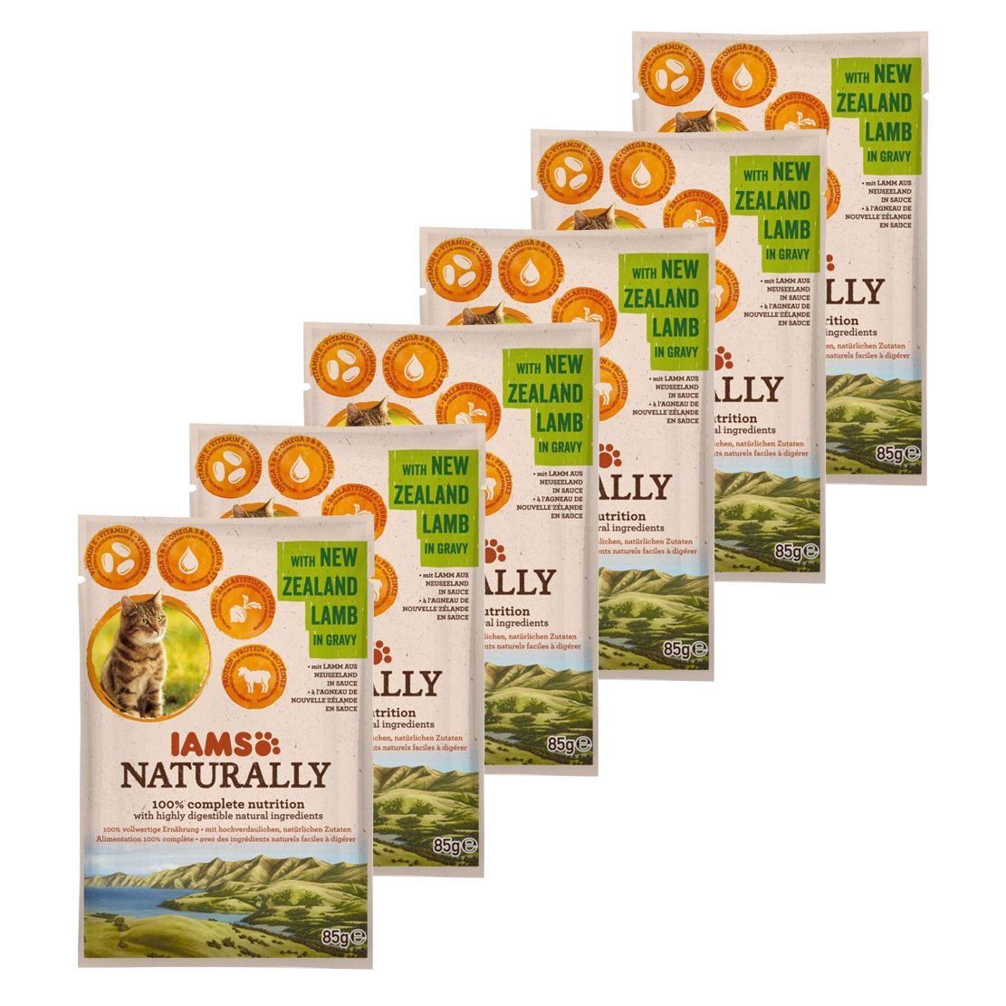 IAMS Naturally Lamb Adult 6 x 85 g