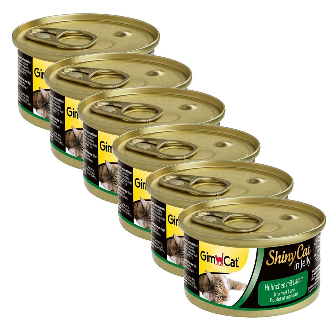 GimCat ShinyCat piletina + janjetina 6 x 70 g