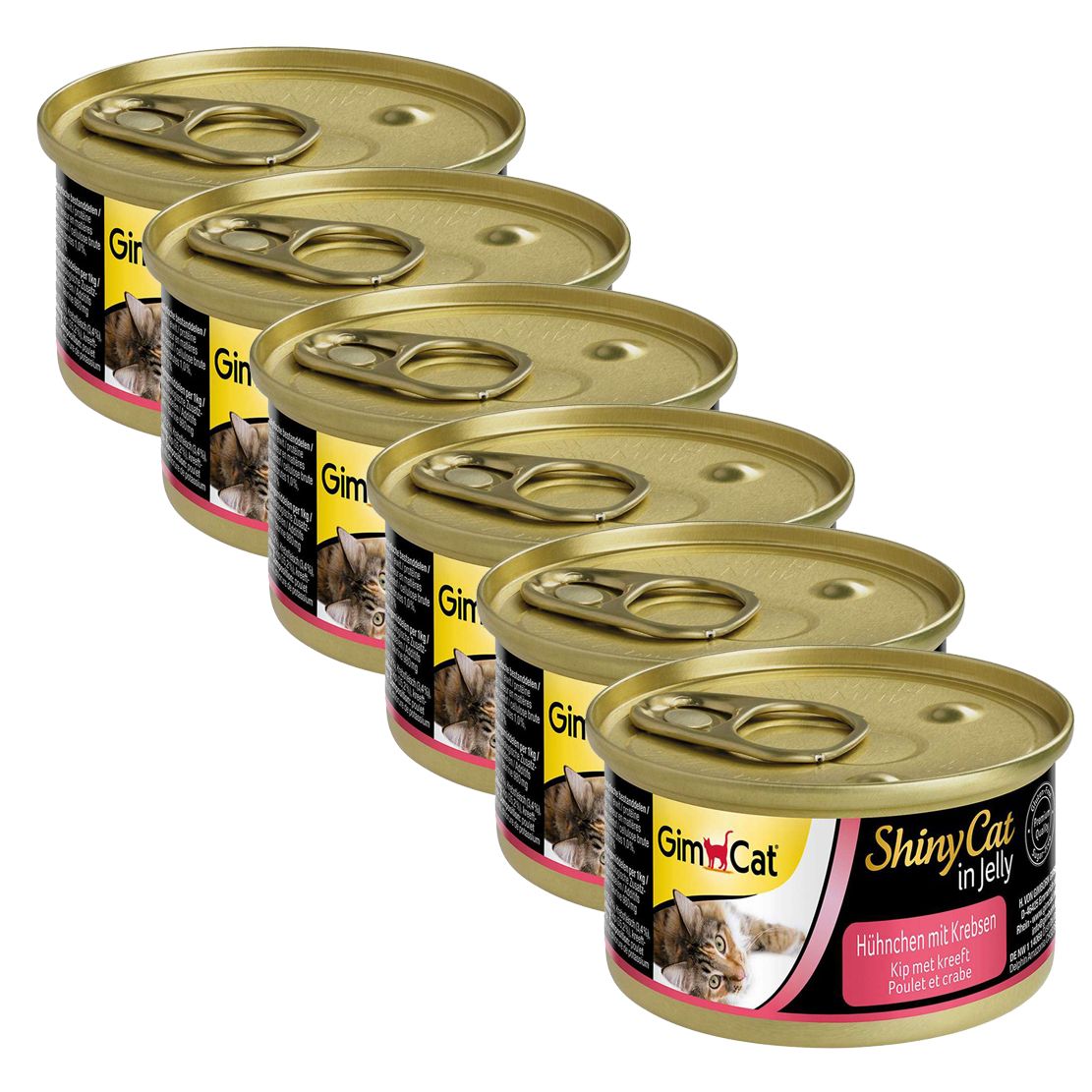 GimCat ShinyCat piletina + rak 6 x 70 g