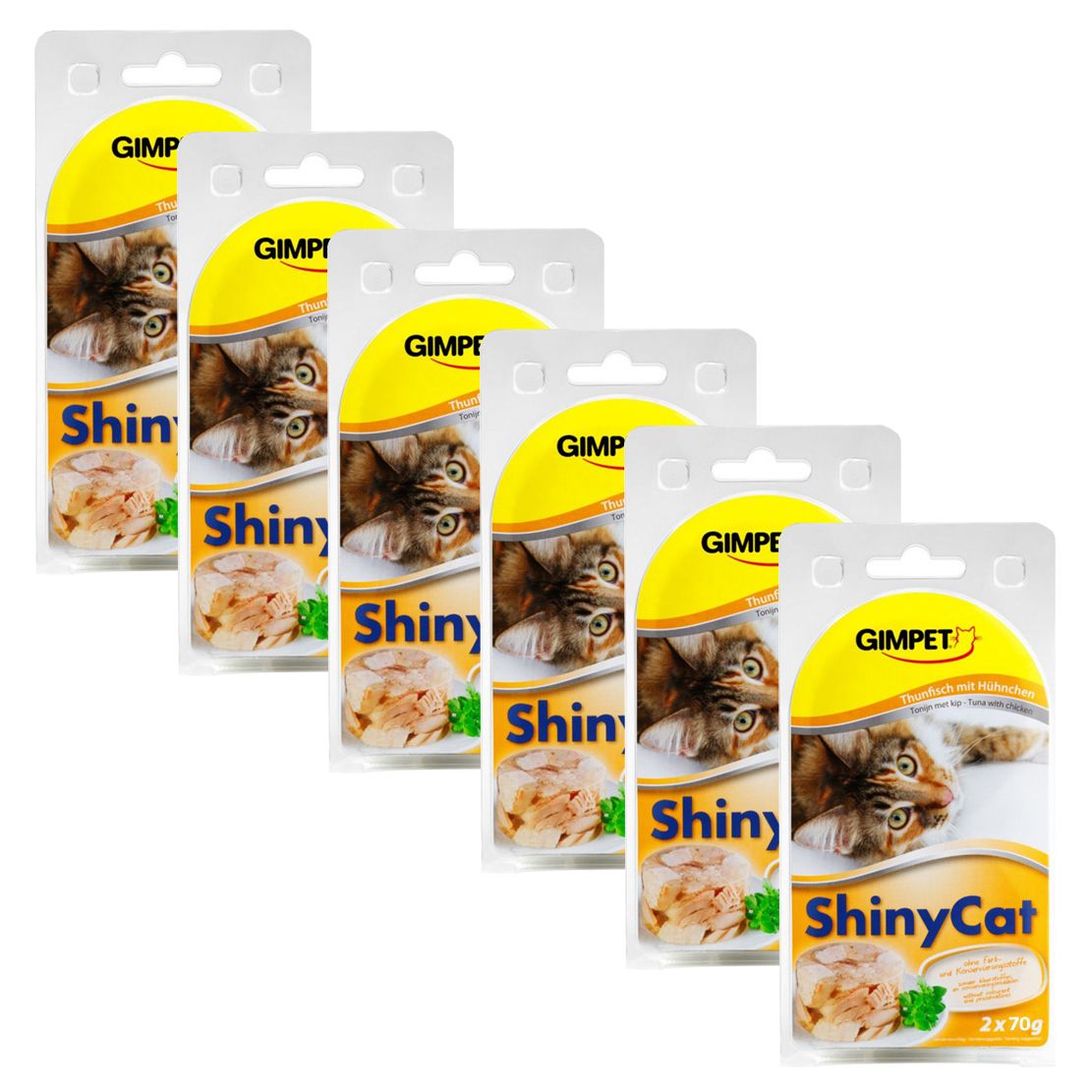 GimCat ShinyCat tuna + piletina 12 x 70 g