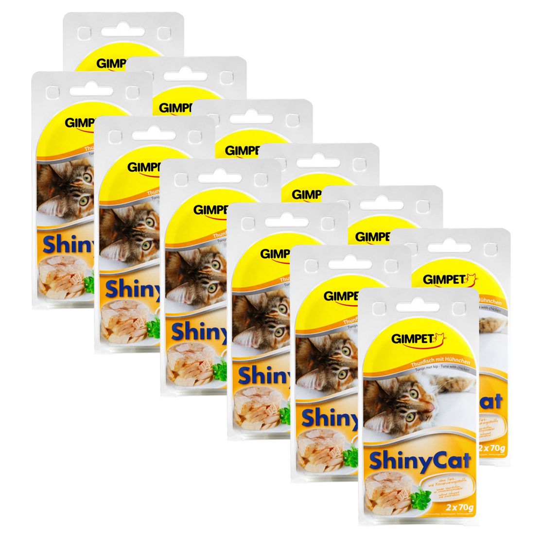 GimCat ShinyCat tuna + piletina 24 x 70 g