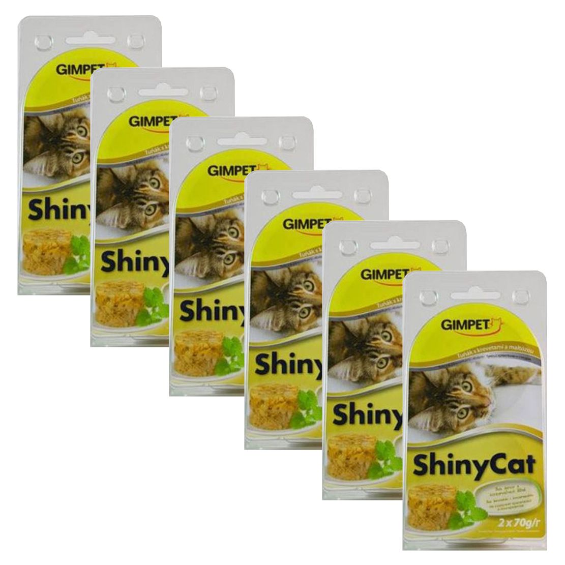 GimCat ShinyCat tuna + škampi + slat 12 x 70 g