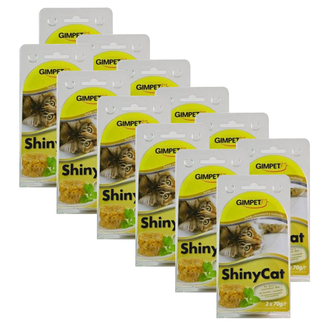 GimCat ShinyCat tuna + škampi + slat 24 x 70 g