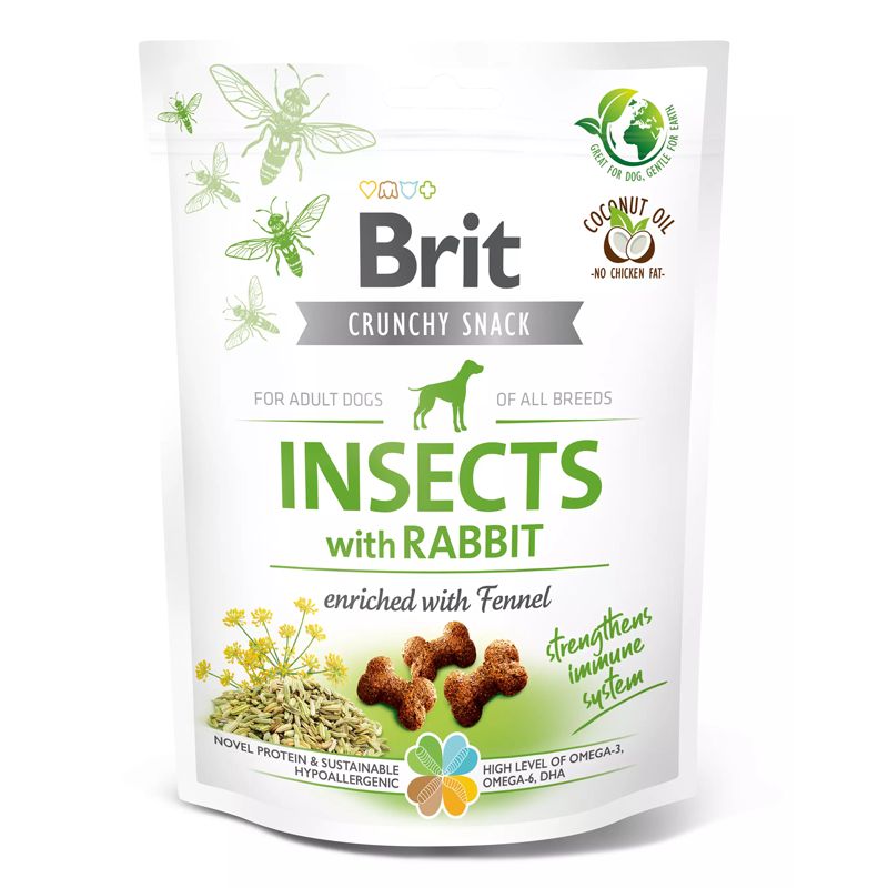 Brit Care Dog Crunchy Cracker Insects with Rabbit & Fennel 200 g