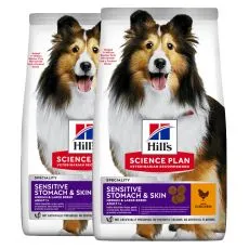 Hill's Science Plan Sensitive Stomach & Skin za odrasle pse s piletinom 2 x 14 kg