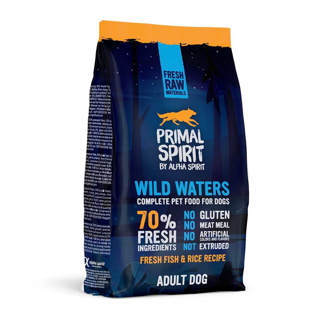Primal Spirit Dog 70% Wild Waters – morské ribe 1kg