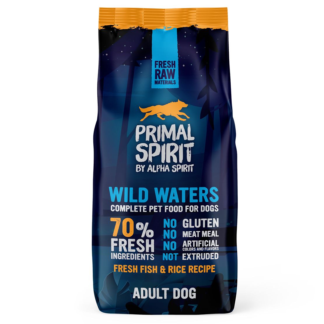 Primal Spirit Dog 70% Wild Waters – morské ribe 12kg