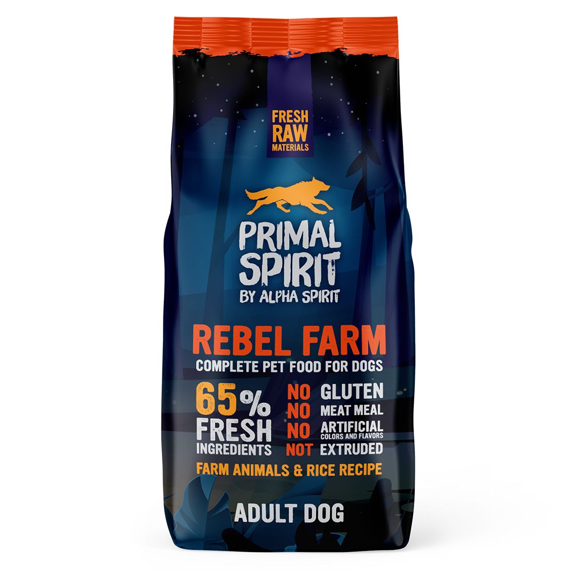 Primal Spirit Dog 65% Rebel Farm - piletina i riba 12kg