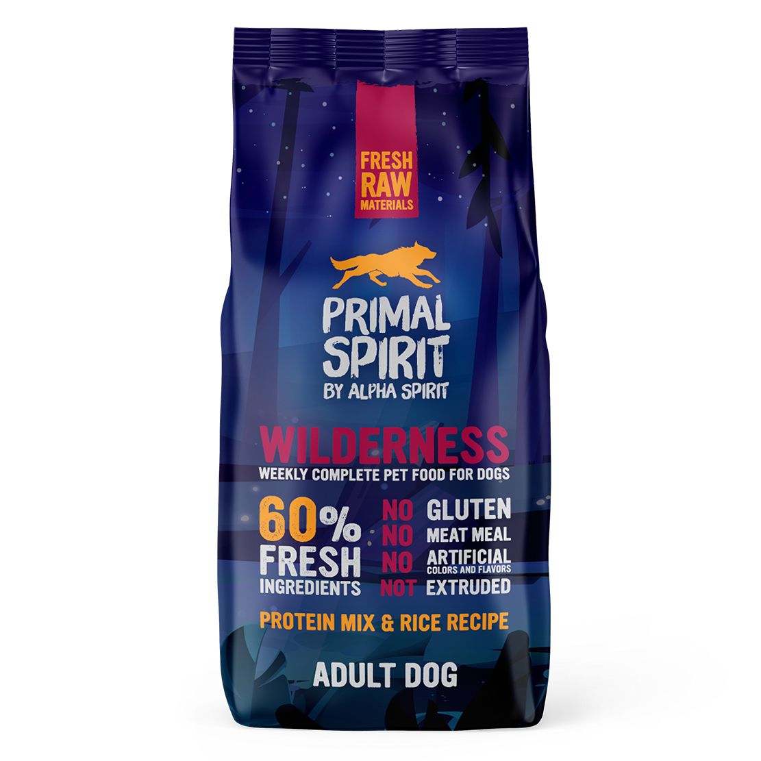 Primal Spirit Dog 60% Wilderness Dog - iberijska svinja 12kg