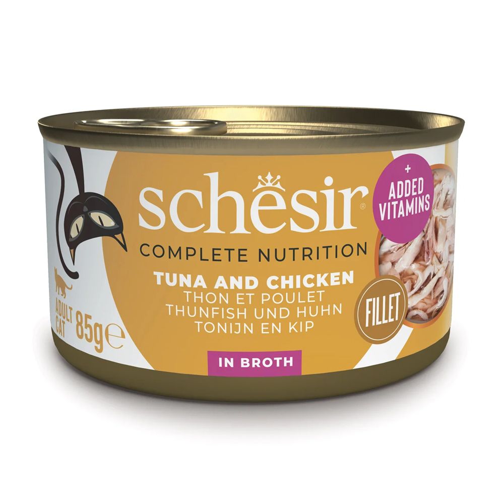 Schesir cat tuna i piletina s rižom u juhi 85 g