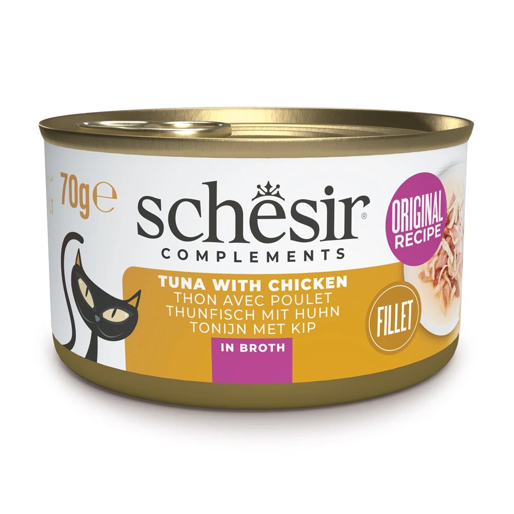 Schesir cat tuna s piletinom u juhi 70 g